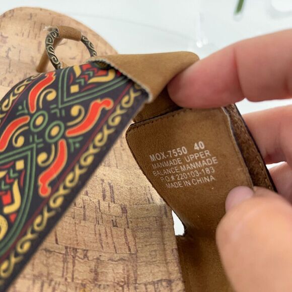 Alegria Women Moxi Sandal Size 40 10 Free Spirit Saddle Platform Slide Thong - Picture 13 of 14